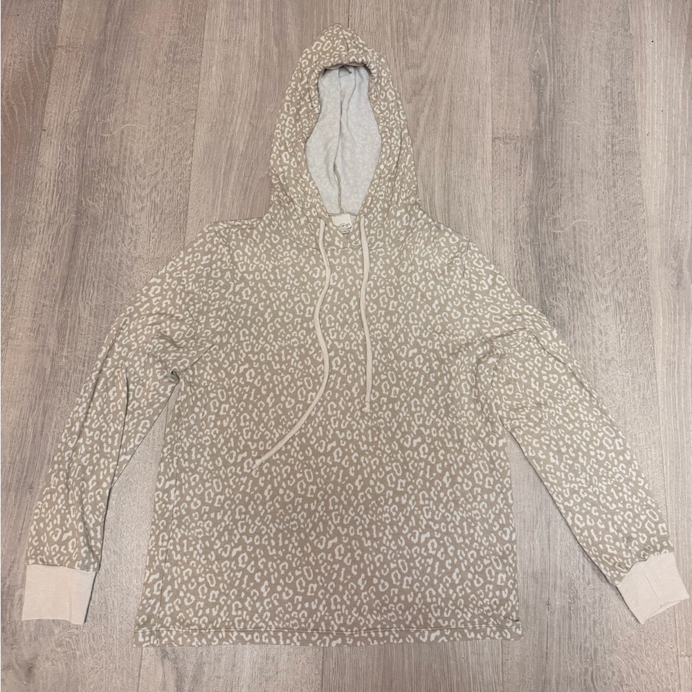 Kaileigh Tan and Cream Patterned Hoodie